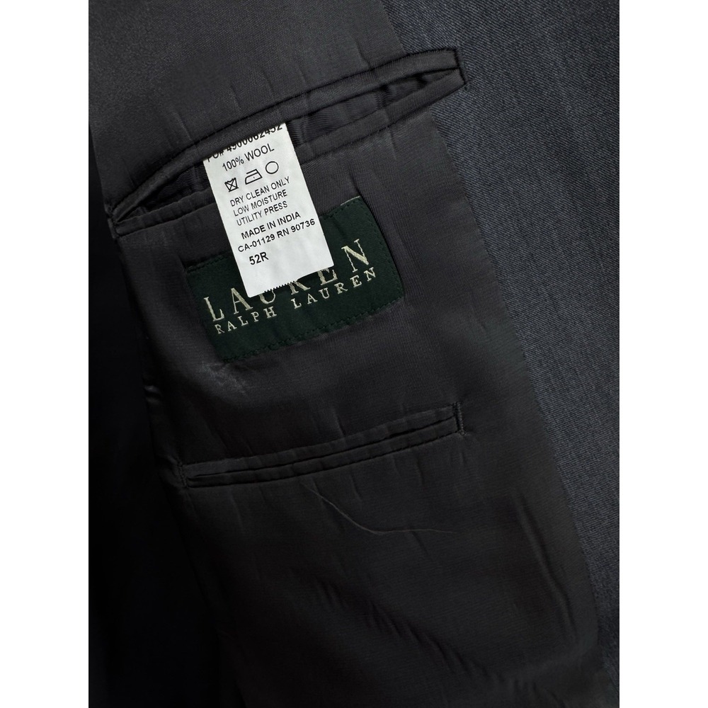Lauren Ralph Lauren Mens Blazer 52R Blue/ Grey Wool 2 Button Coat Professional - Picture 4 of 10
